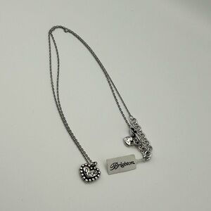 Brighton Jewelry Be My Love Necklace 19" Silver Plated Heart Pendant D30125